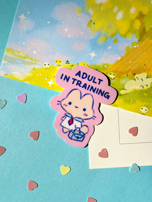 Adult in Training (NEW SIZE) Sticker